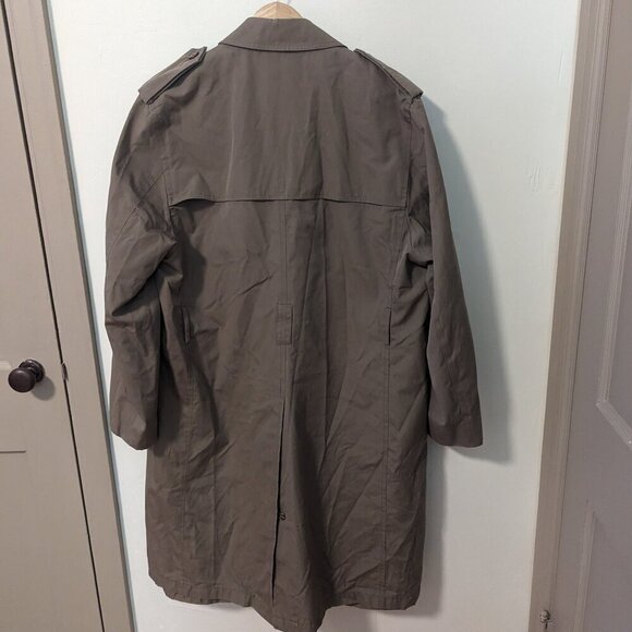 Vintage 1970’s Misty Harbor Trench Coat Double Breasted Epaulettes Long Beige - Picture 5 of 11